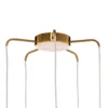 Lucande Freylin lámpara colgante, 5 luces, ámbar, cristal, 48 cm