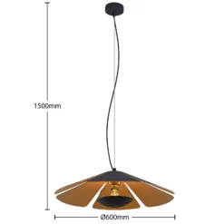 Lucande Jemmily lámpara colgante, 1 luz, 60 cm