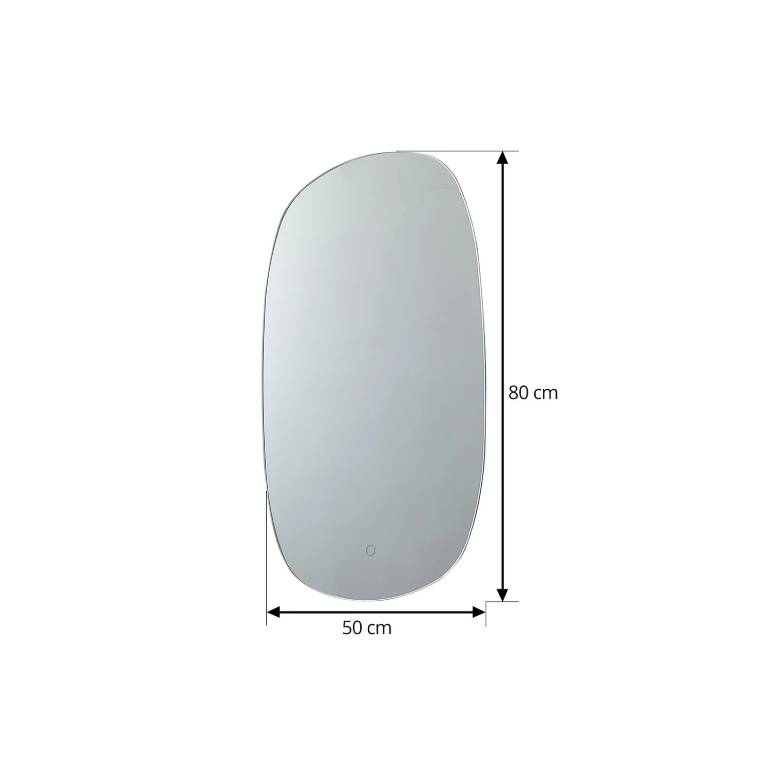 Lucande LED espejo Celestiel, oval, calefactable, CCT, 80 cm