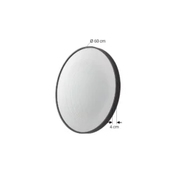 Lucande LED espejo infinito Emire, negro, aluminio, CCT, IP44