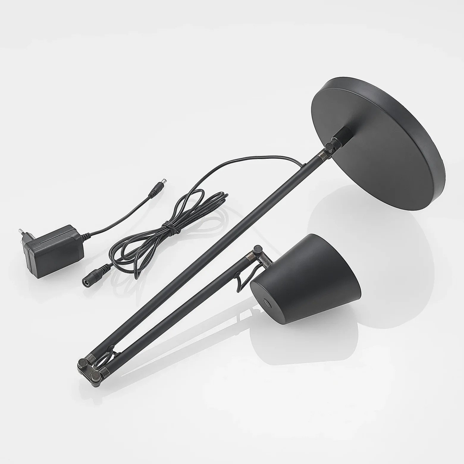 Lucande LED lámpara de escritorio Tarris, altura 46 cm, negro