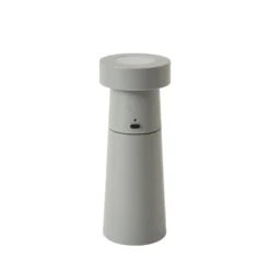 Lucande LED-Salzstreuer Salt, gris claro, batería, IP44