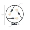 Lucande Linnard lámpara de mesa de hierro, 3 luces