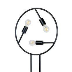 Lucande Linnard lámpara de pie de hierro, 3 luces