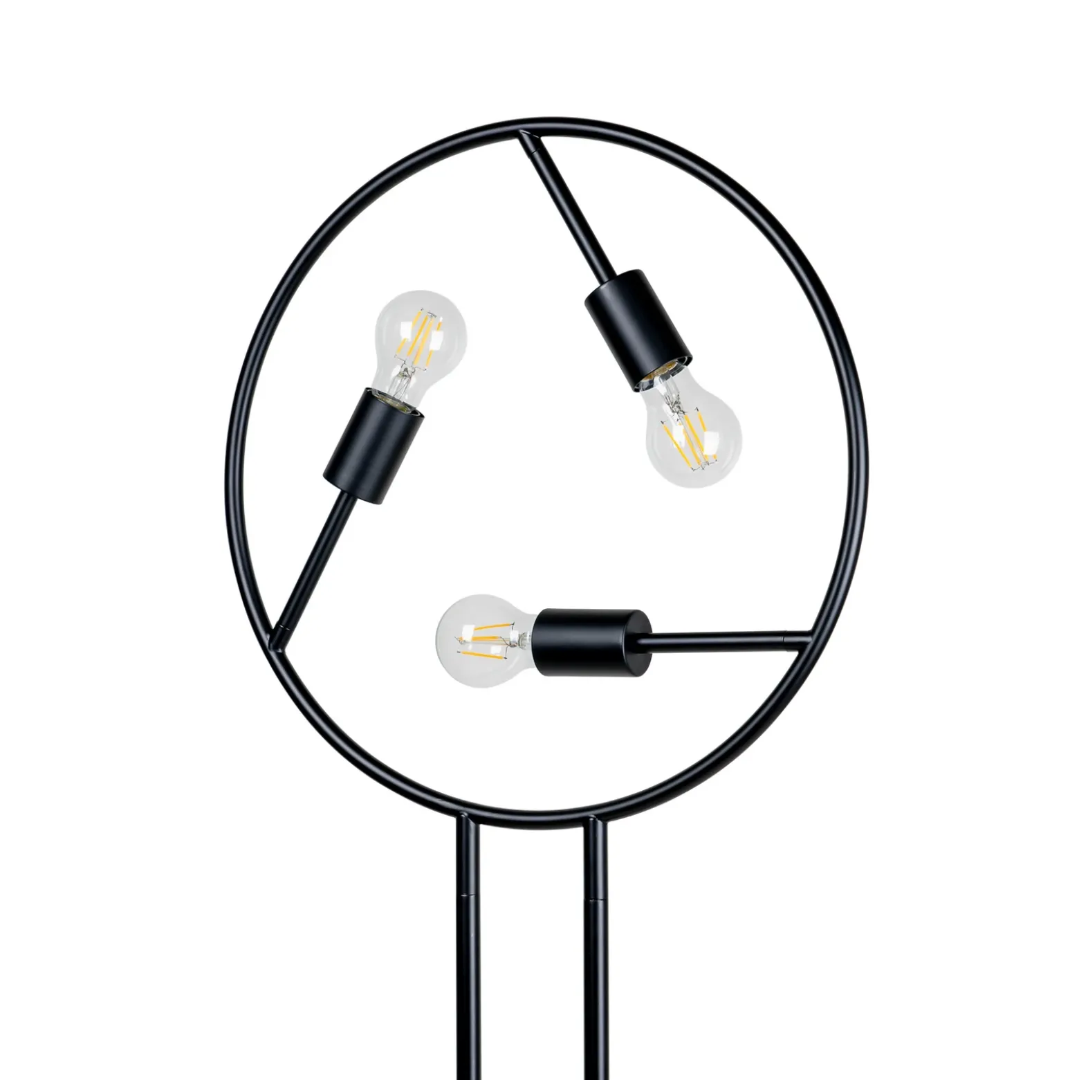 Lucande Linnard lámpara de pie de hierro, 3 luces