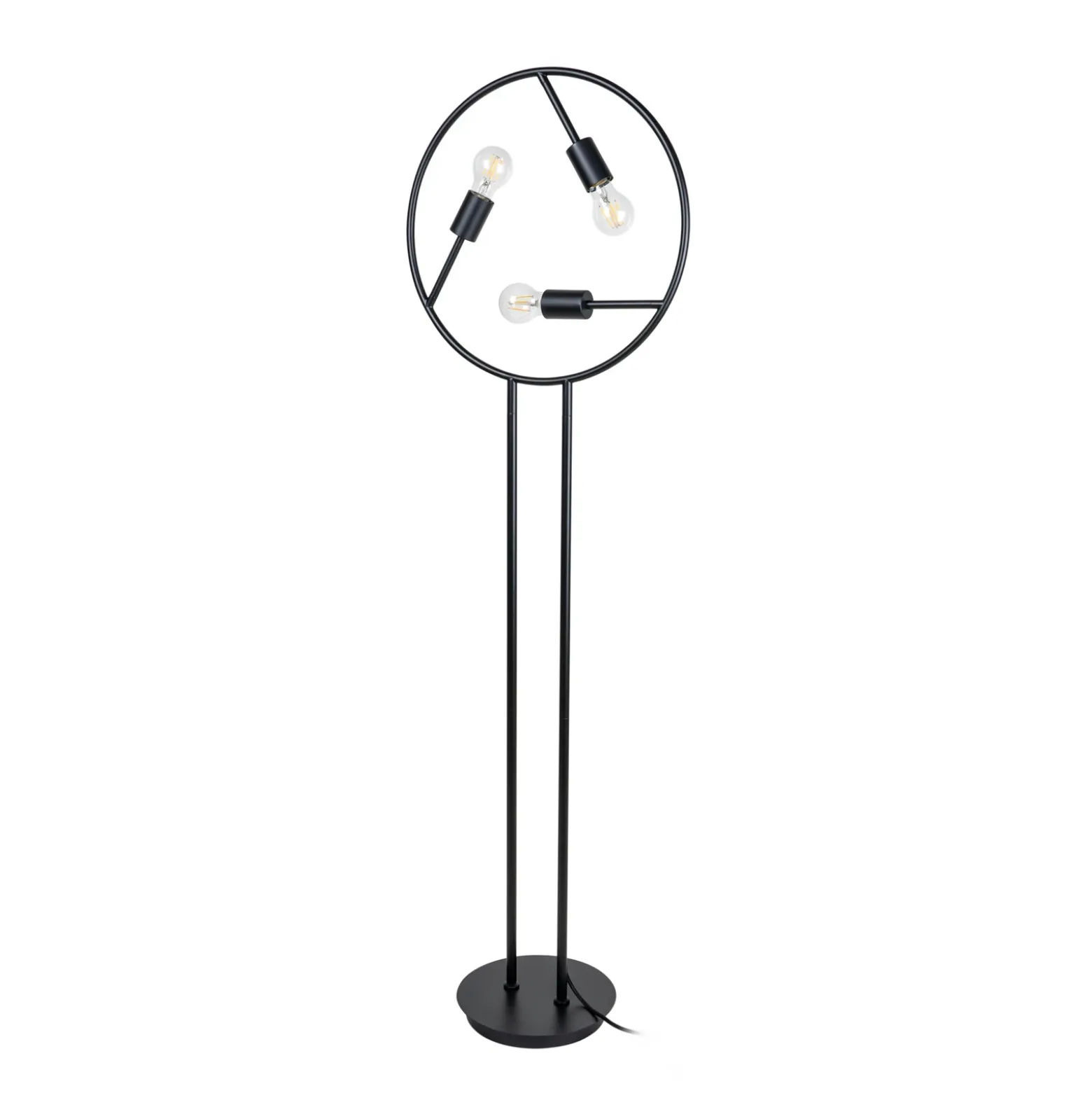 Lucande Linnard lámpara de pie de hierro, 3 luces