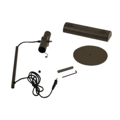 Lucande lámpara banquera Nysira, moderna, gris metálico, 2 luces.