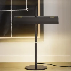 Lucande lámpara banquera Nysira, moderna, gris metálico, 2 luces.