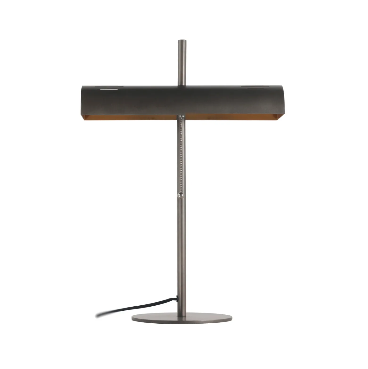 Lucande lámpara banquera Nysira, moderna, gris metálico, 2 luces.