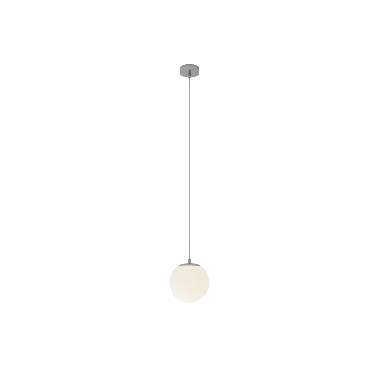 Lucande lámpara colgante Bidolo, color cromo, cristal, Ø 15 cm, IP44