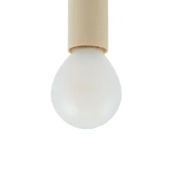 Lucande lámpara colgante Bidolo, color cromo, cristal, Ø 15 cm, IP44