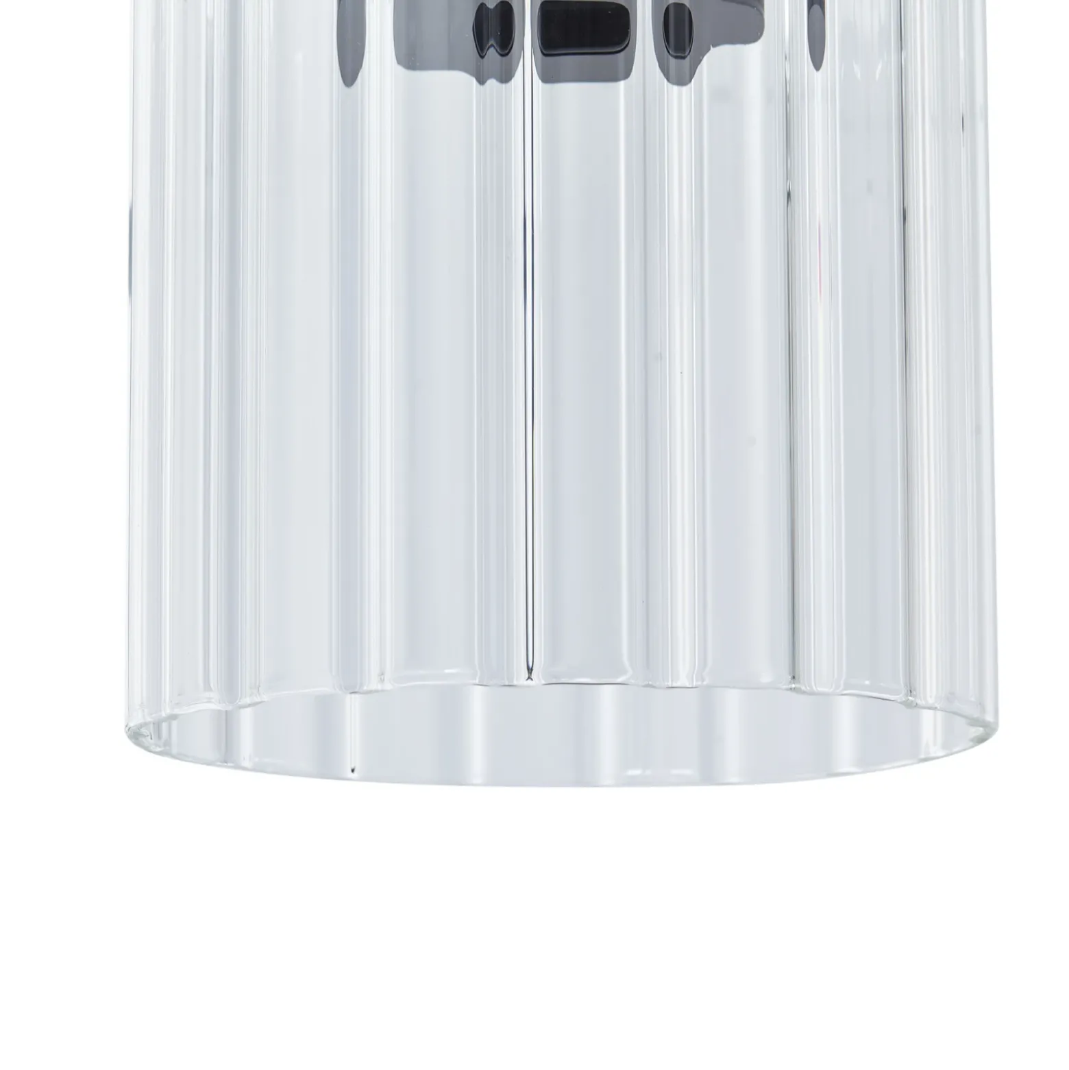 Lucande lámpara colgante Eirian, 90 cm, 3 luces, negro, cristal
