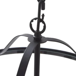 Lucande lámpara colgante Eryk, Ø 40 cm, negra, cristal, 3 luces