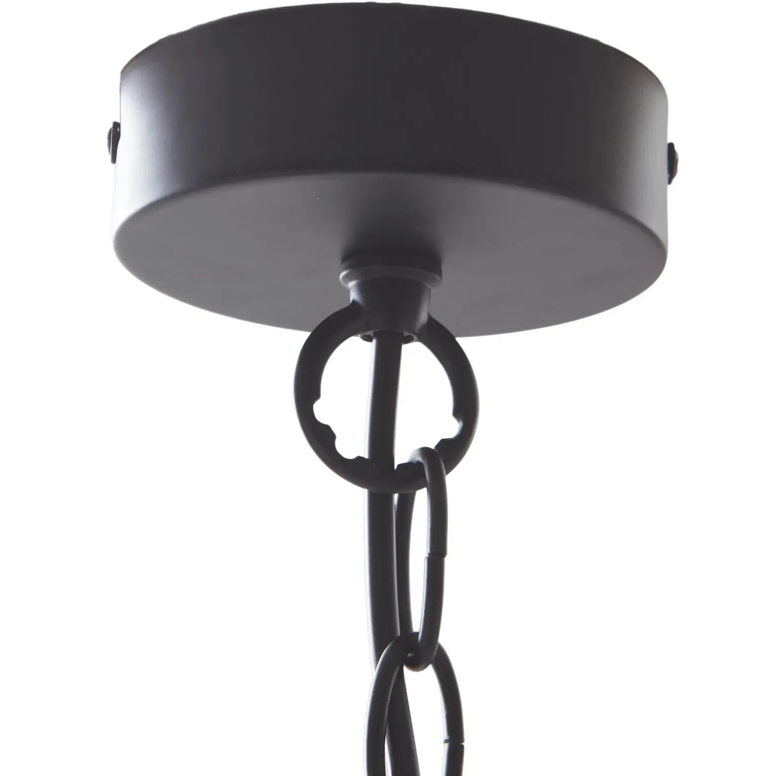 Lucande lámpara colgante Eryk, Ø 40 cm, negra, cristal, 3 luces