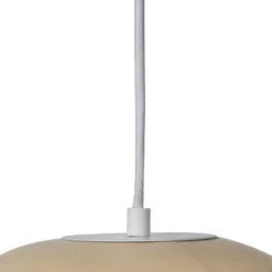 Lucande lámpara colgante Fidelo, blanco/amarillo, vidrio, cerámica, 18 cm