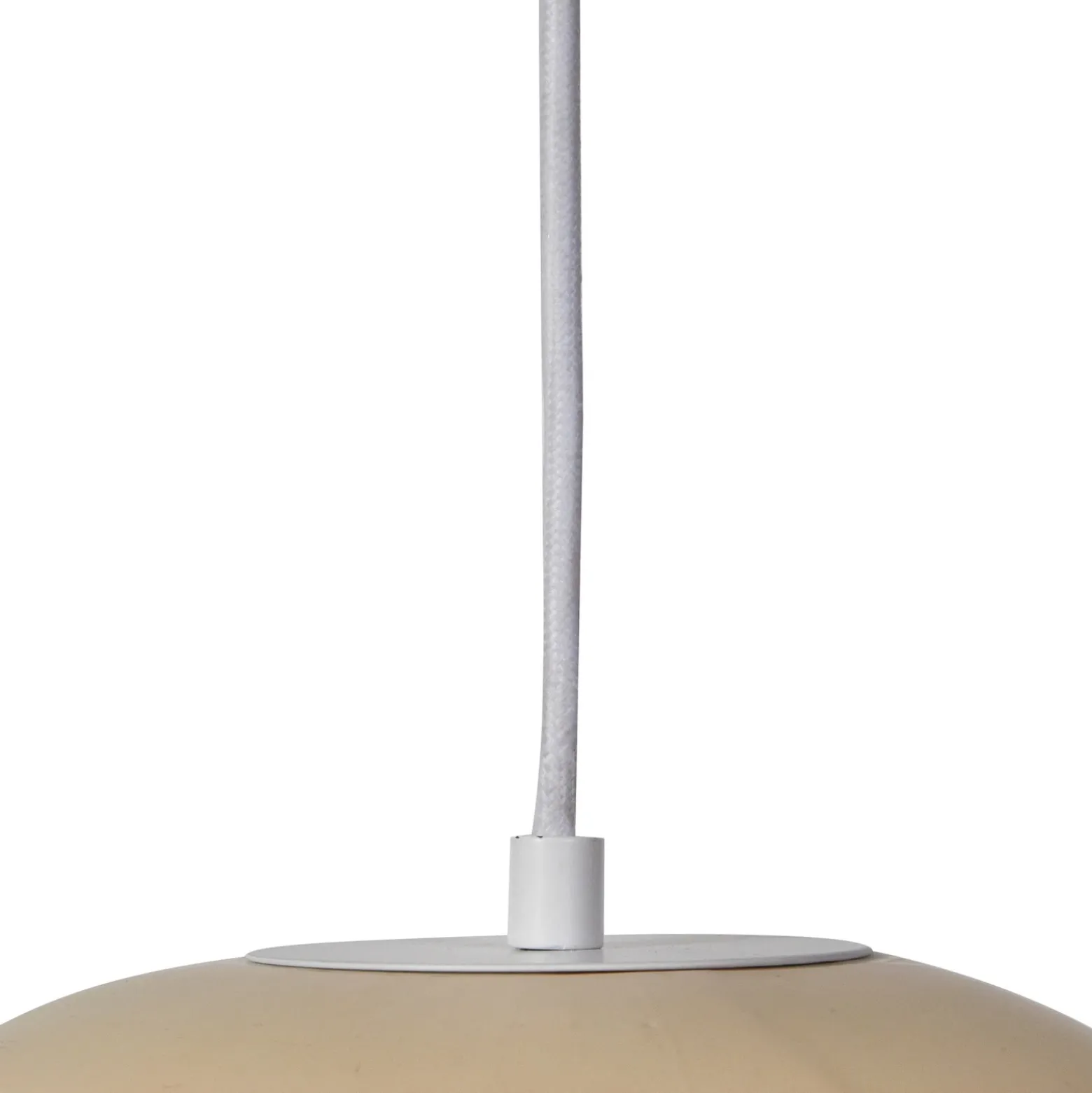 Lucande lámpara colgante Fidelo, blanco/amarillo, vidrio, cerámica, 18 cm