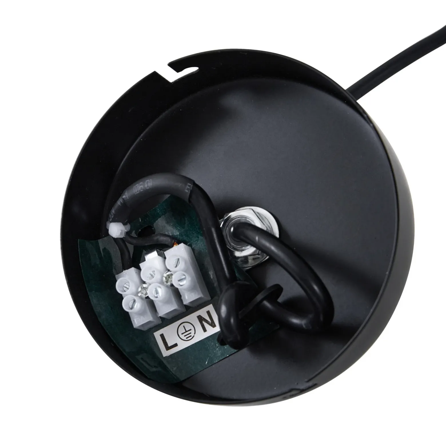 Lucande lámpara colgante Isandro, negro / ópalo, 7 luces