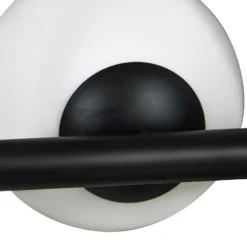 Lucande lámpara colgante Isandro, negro / ópalo, 7 luces