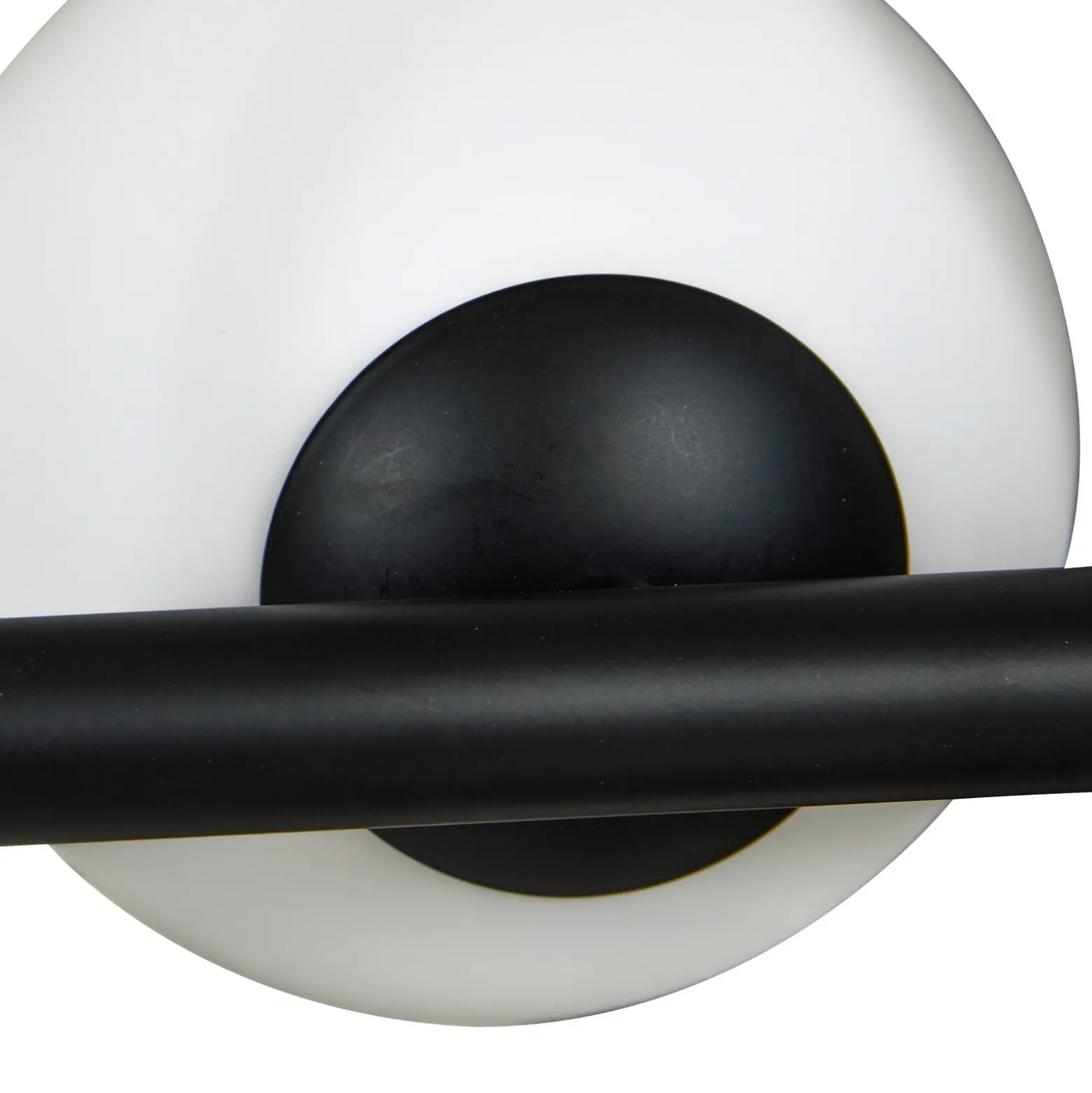 Lucande lámpara colgante Isandro, negro / ópalo, 7 luces
