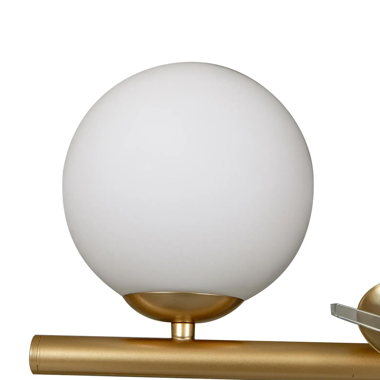 Lucande lámpara colgante Isandro, 95 cm, oro, blanco, 7 luces, G9