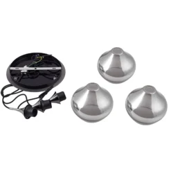Lucande lámpara colgante Jarven, 3 luces, negro, cristal
