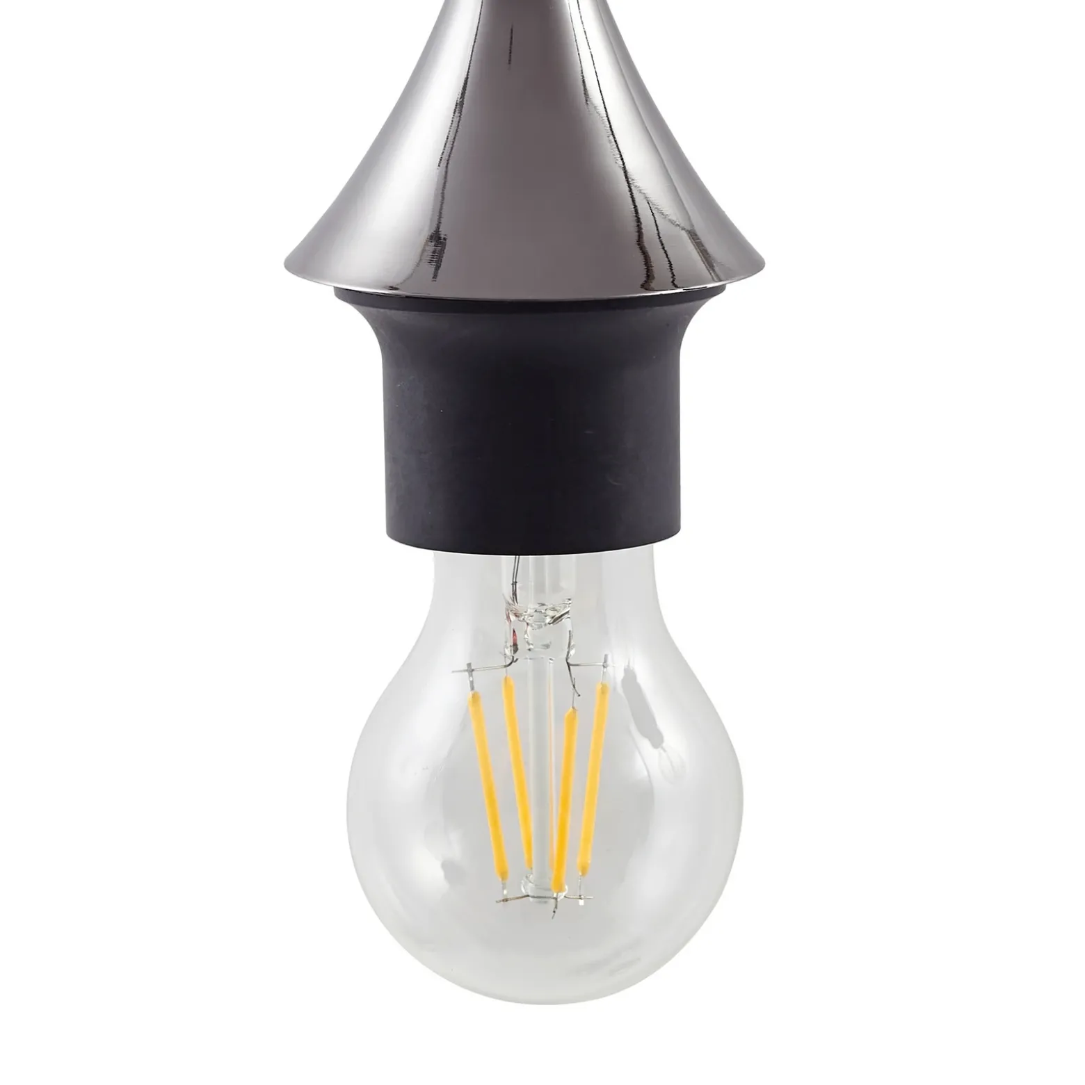 Lucande lámpara colgante Jarven, 3 luces, negro, cristal