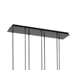 Lucande lámpara colgante Jarven, 7 luces, negro, cristal