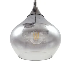 Lucande lámpara colgante Jarven, 3 luces, negro, cristal