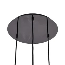 Lucande lámpara colgante Jarven, 3 luces, negro, cristal