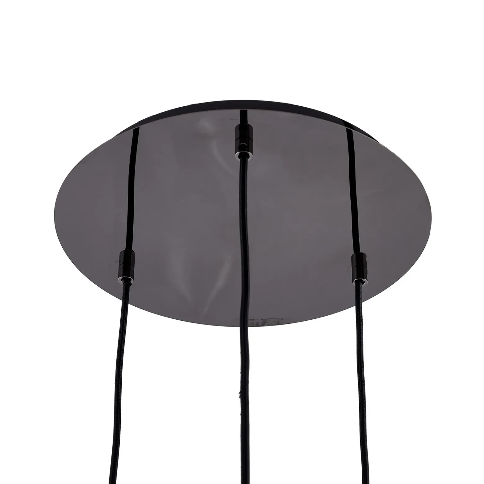Lucande lámpara colgante Jarven, 3 luces, negro, cristal
