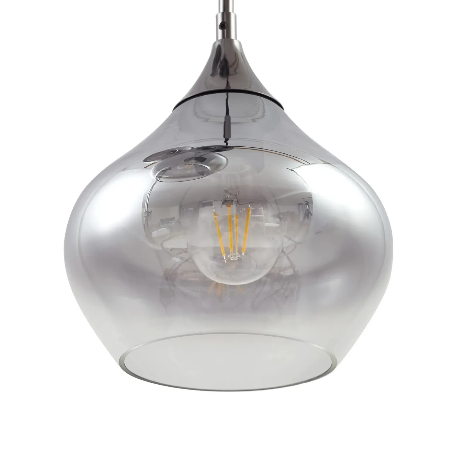 Lucande lámpara colgante Jarven, 5 luces, negro, cristal