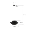 Lucande lámpara colgante Kellina, Ø 48 cm, negro, metal