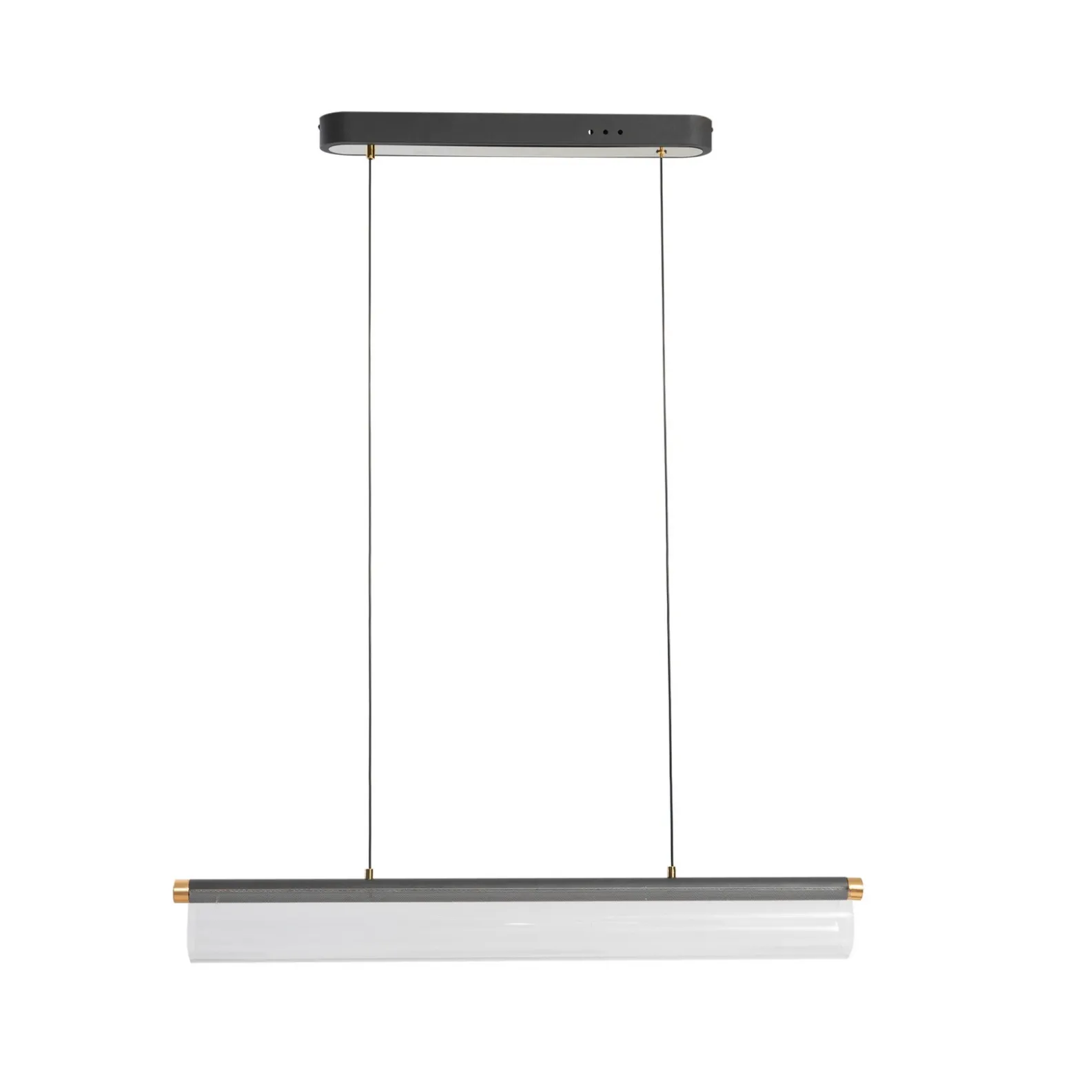 Lucande Lámpara colgante LED Alania, transparente, metal, 86,5 cm