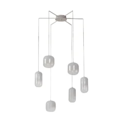 Lucande Lámpara colgante LED Avelina, blanca, 6 luces