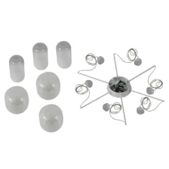 Lucande Lámpara colgante LED Avelina, blanca, 6 luces