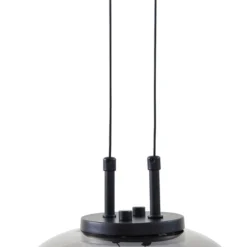 Lucande Lámpara colgante LED Dain, 3 luces, gris humo, cristal