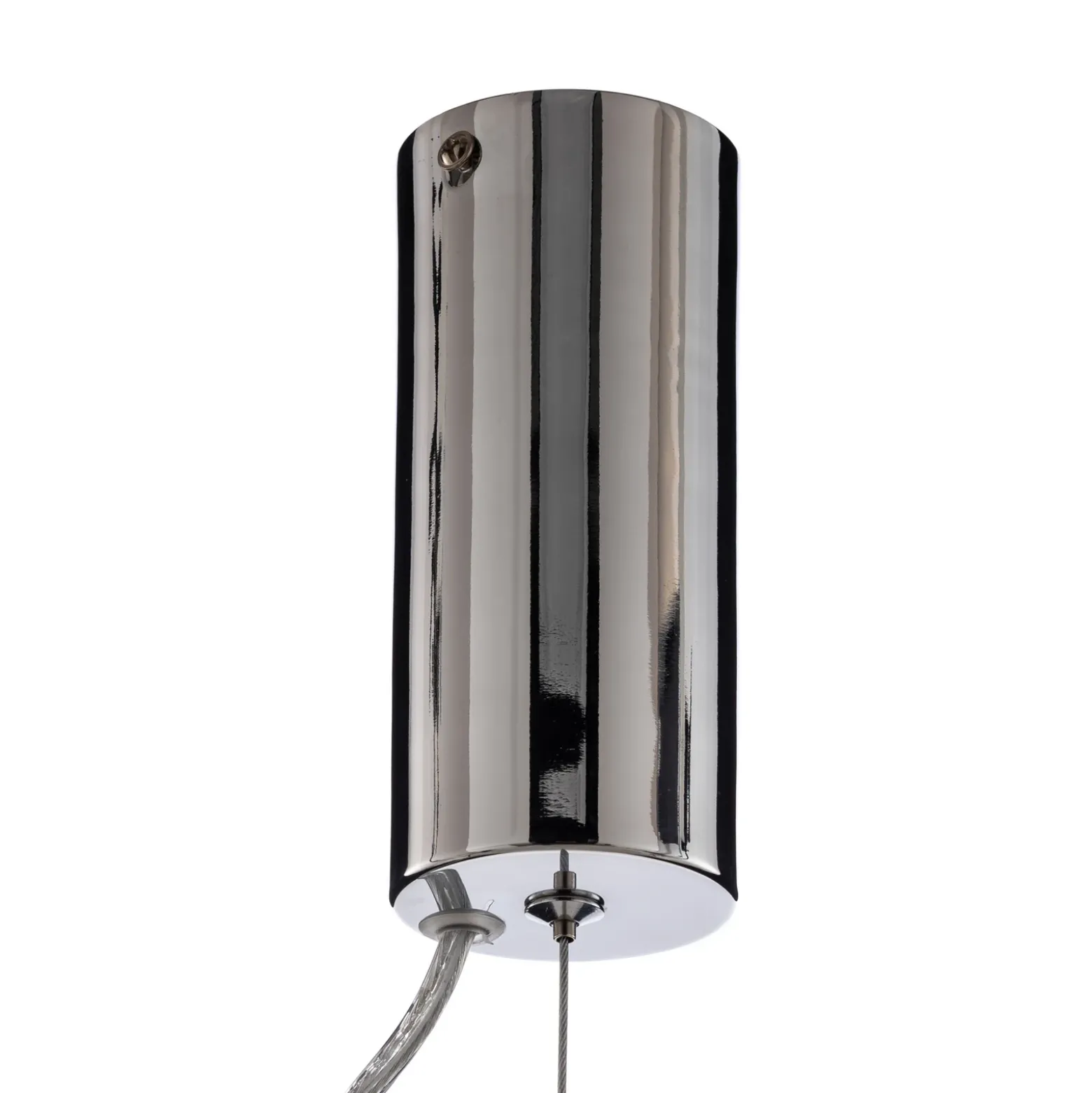 Lucande Lámpara colgante LED Fedra, cristal, gris/blanco, Ø 17 cm