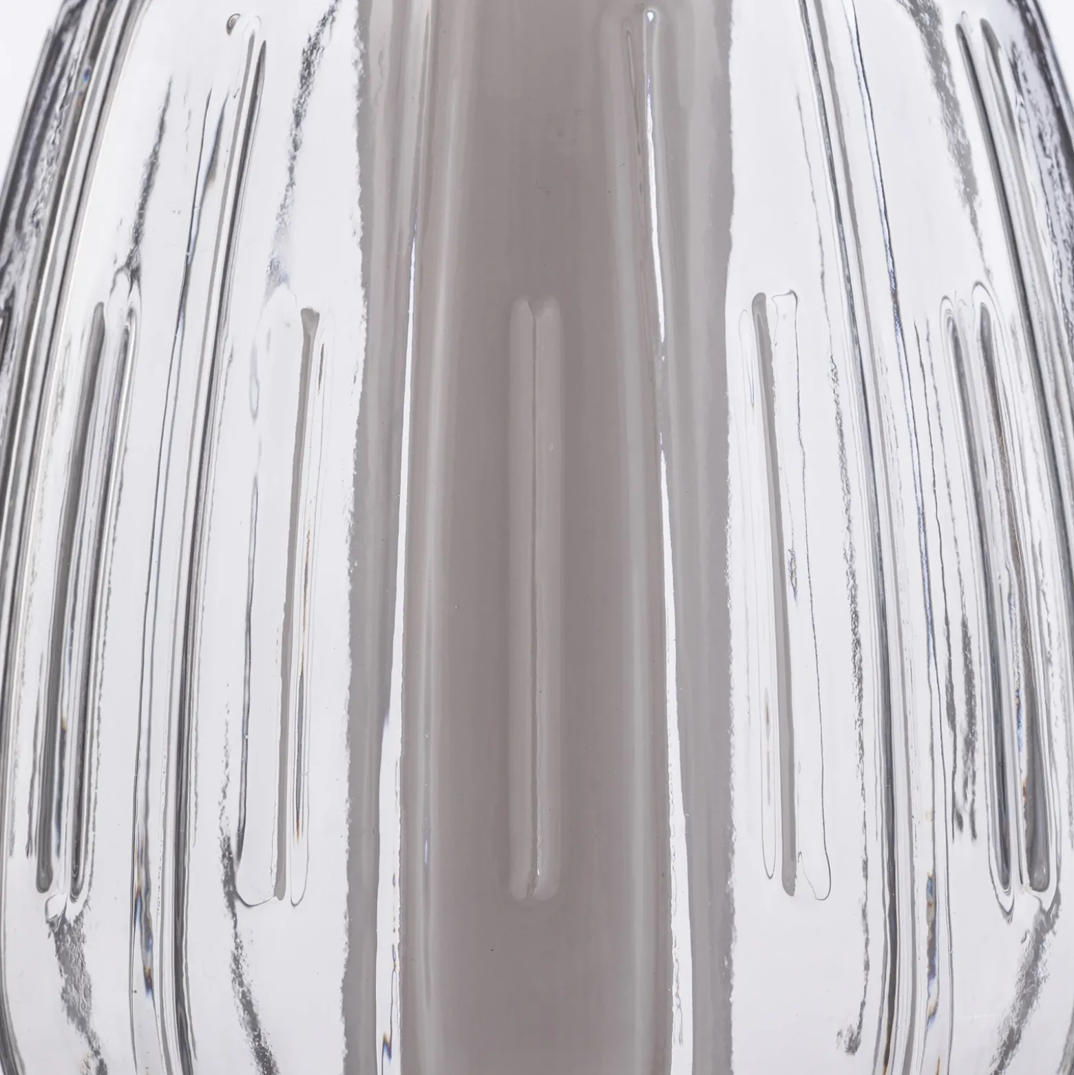 Lucande Lámpara colgante LED Fedra, cristal, gris/blanco, Ø 17 cm