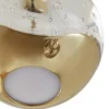 Lucande lámpara colgante LED Hayley, Ø 25 cm, 3 luces, dorado, cristal