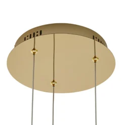 Lucande lámpara colgante LED Hayley, Ø 25 cm, 3 luces, dorado, cristal