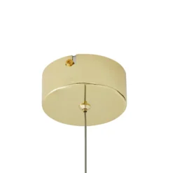 Lucande Lámpara colgante LED Hayley, Ø 9 cm, color dorado, cristal