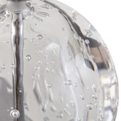 Lucande lámpara colgante LED Hayley, Ø 30 cm, 5 luces, cromo, cristal