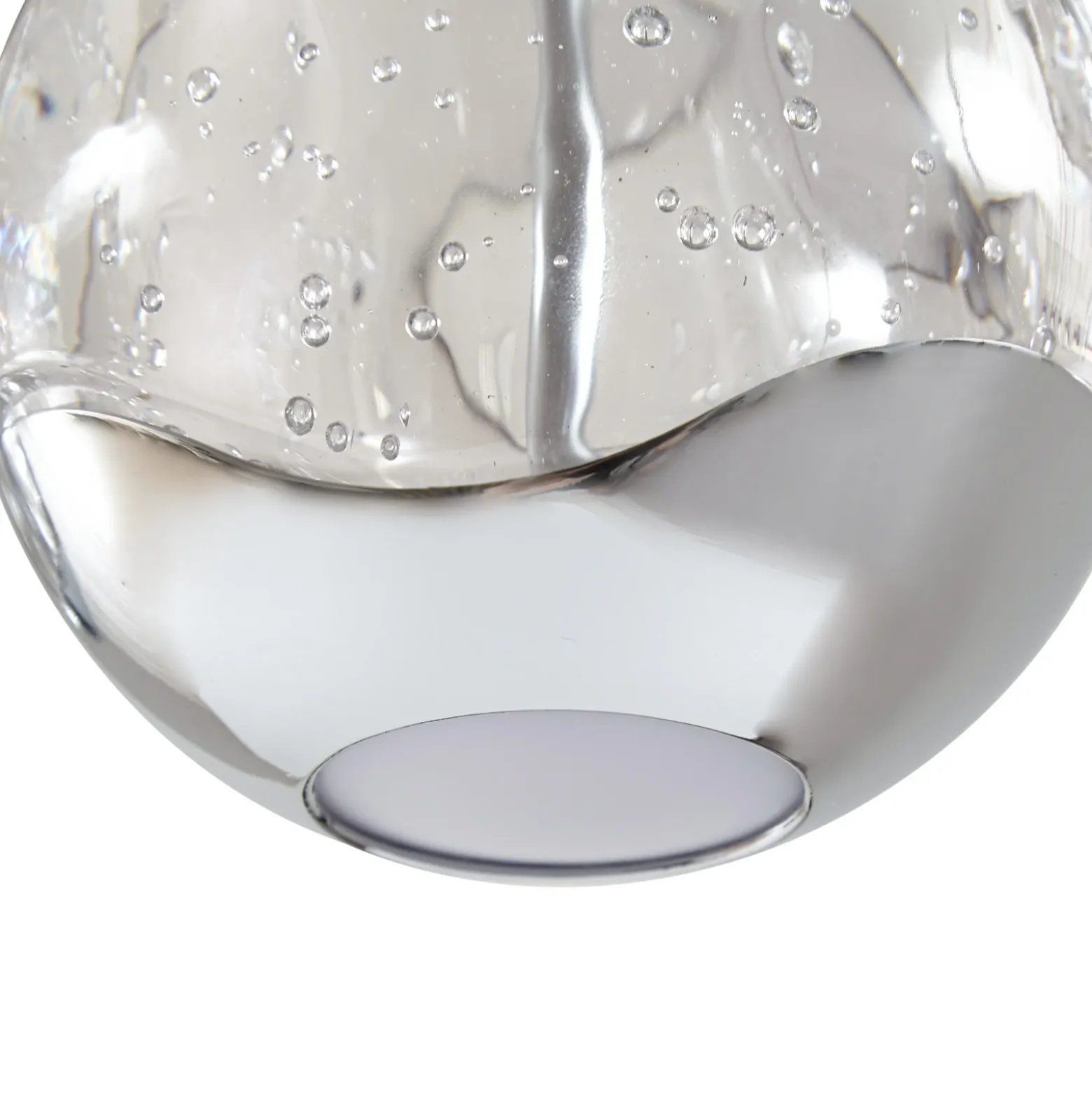 Lucande lámpara colgante LED Hayley, 96 cm, 5 luces, cromo, cristal