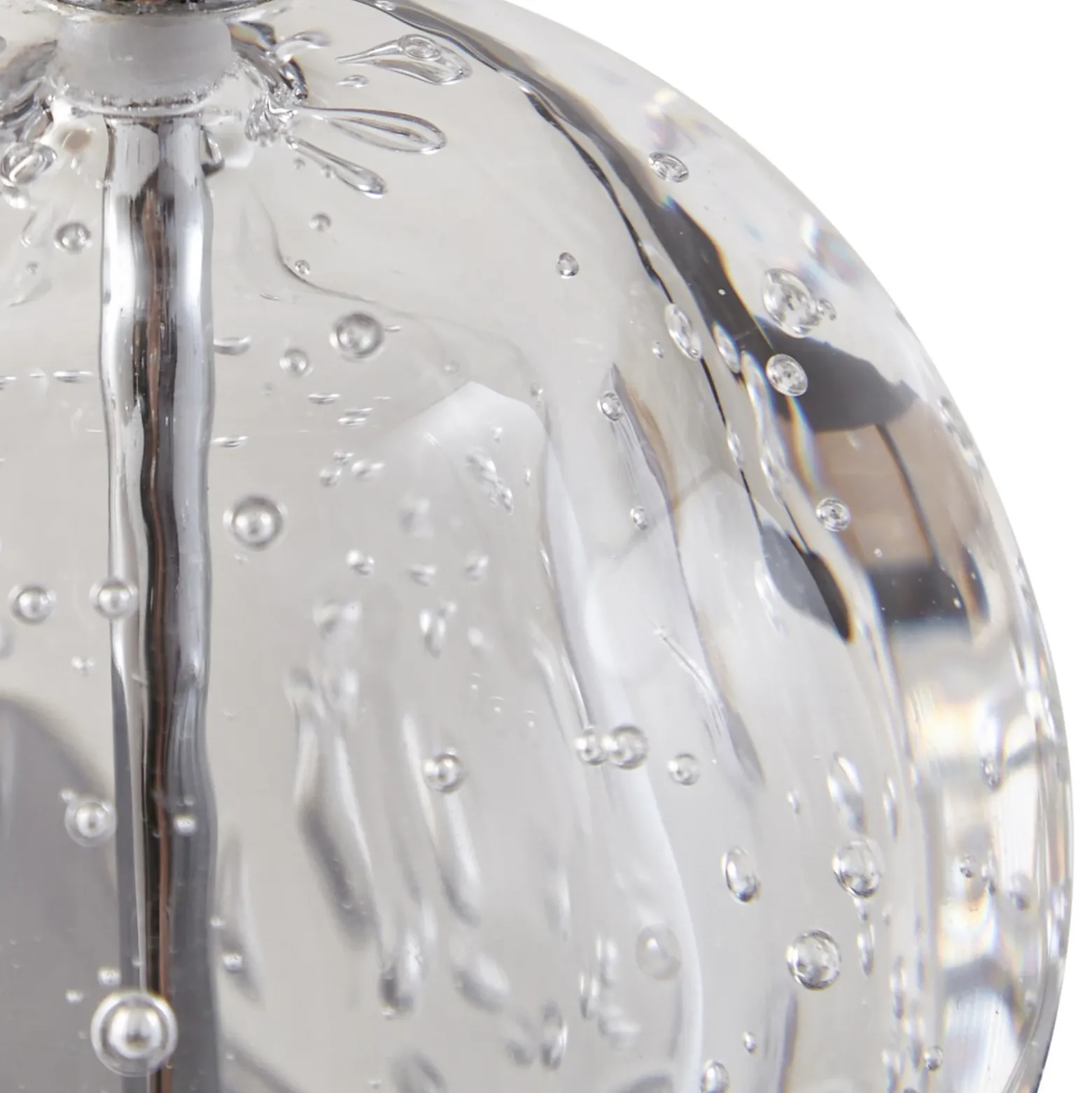 Lucande lámpara colgante LED Hayley, Ø 30 cm, 5 luces, cromo, cristal