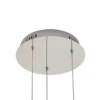 Lucande Lámpara colgante LED Hayley, Ø 25 cm, 3 luces, cromo, cristal