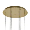 Lucande Lámpara colgante LED Hayley, Ø 40 cm, 9 luces, dorado, cristal