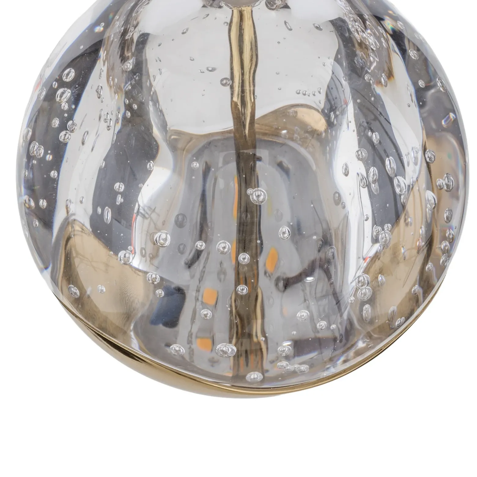 Lucande Lámpara colgante LED Hayley, Ø 40 cm, 9 luces, dorado, cristal