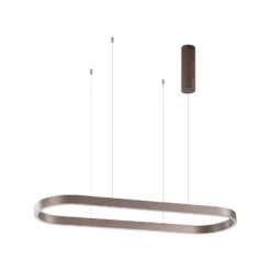 Lucande, lámpara colgante LED inteligente, Melinay, café, CCT, Tuya