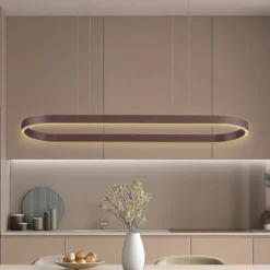 Lucande, lámpara colgante LED inteligente, Melinay, café, CCT, Tuya