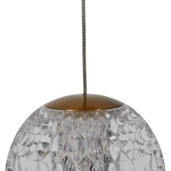 Lucande Lámpara colgante LED Ismenia, 5 luces, latón, acrílico